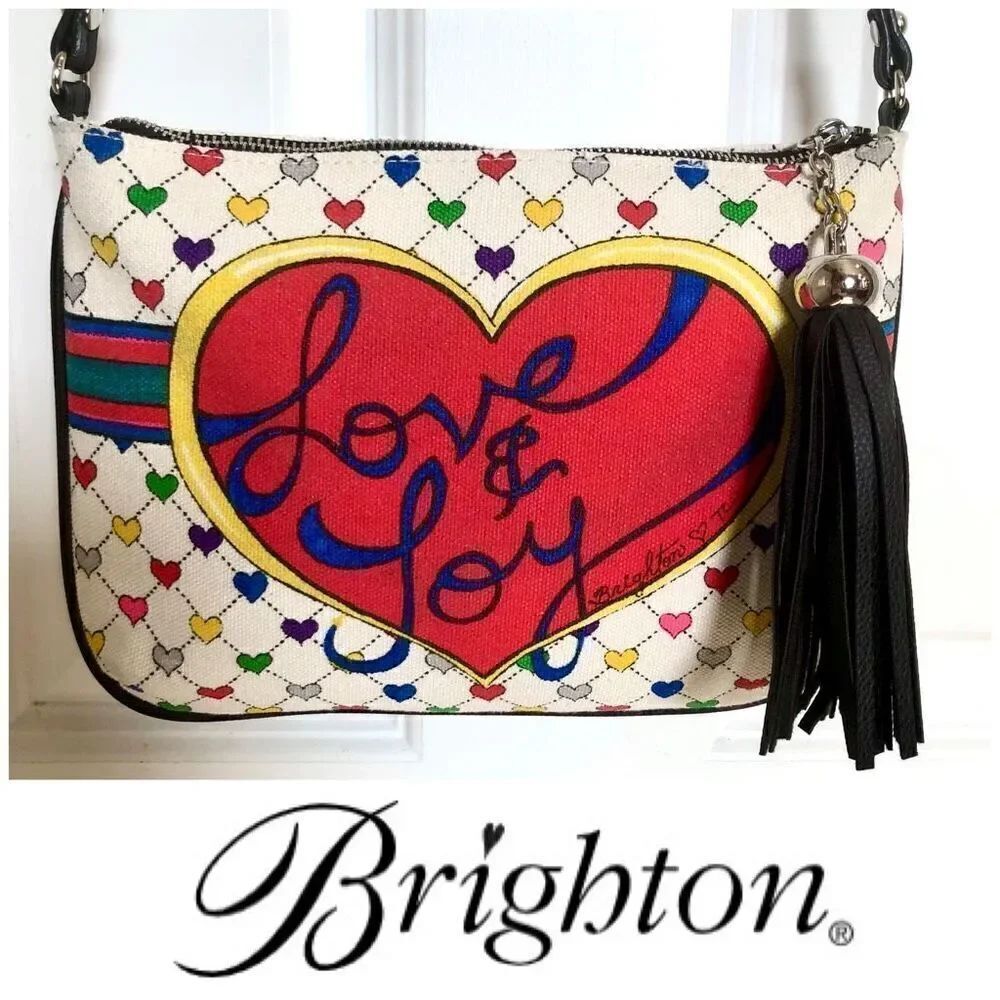 Brighton - 🎉HPx4🎉 Love & Joy Tasseled Limited Edition Crossbody Pouch. LIKE NEW!